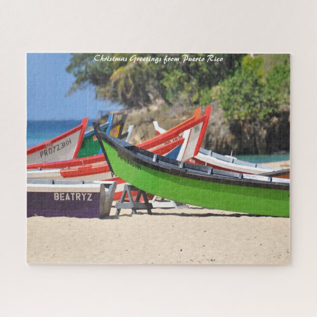 Fishing Boats Puerto Rico.Christmas Greetings Jigsaw Puzzle (Horizontal)