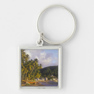 Fishing boats, Soufriere, St Lucia, Caribbean Key Ring