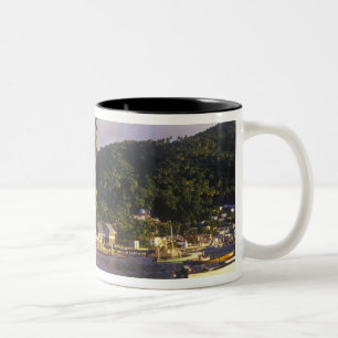 Fishing boats, Soufriere, St Lucia, Caribbean Two-Tone Coffee Mug