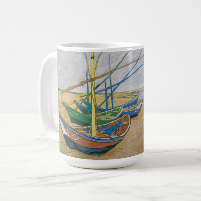 Fishing Boats | Vincent van Gogh Coffee Mug (Front Left)