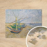 Fishing Boats | Vincent Van Gogh Jigsaw Puzzle<br><div class="desc">Fishing Boats on the Beach at Saintes-Maries (1888) by Dutch post-impressionist artist Vincent Van Gogh. Original artwork is an oil on canvas seascape painting depicting several fishing boats on the ocean shore.

Use the design tools to add custom text or personalise the image.</div>