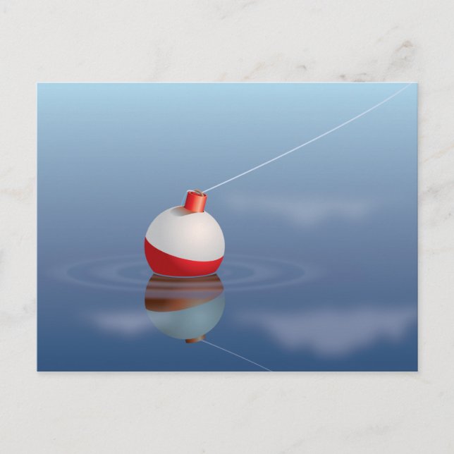 Fishing Bobber In Water Postcard (Front)