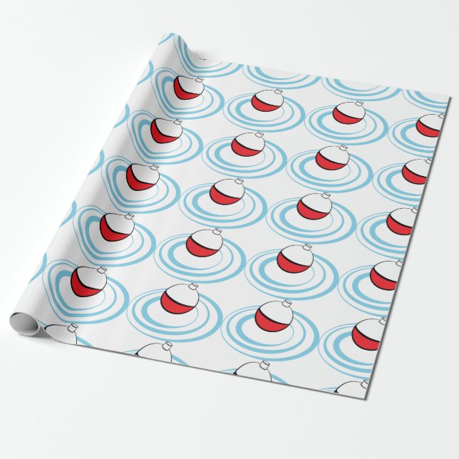 Fishing Bobber Wrapping Paper (Unrolled)
