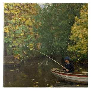 Fishing Boy (by Hans Andersen Brendekilde) Ceramic Tile