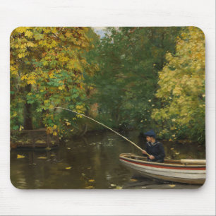 Fishing Boy (by Hans Andersen Brendekilde) Mouse Pad