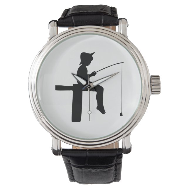 Fishing Boy Silhouette Watch (Front)