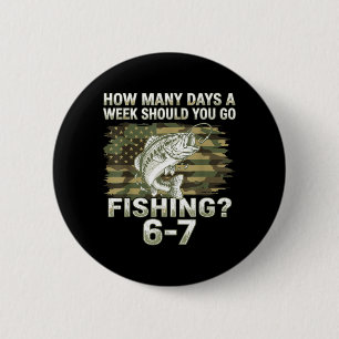 Fishing Boy USA Flag Bass Fish Camouflage 6 Cm Round Badge