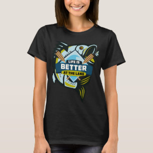 Fishing Boy Who Really Loves Fishing Rod Blue T-Shirt