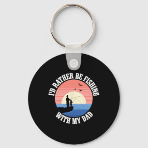 Fishing Buddies Dad Father Daughter Fisherman Daug Key Ring