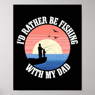 Fishing Buddies Dad Father Daughter Fisherman Daug Poster