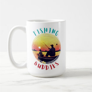 Fishing Buddies -Father and Child Fishing Together Coffee Mug
