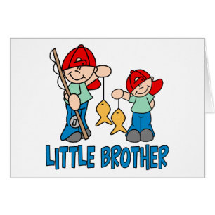 Fishing Buddies Little Brother Blank Card