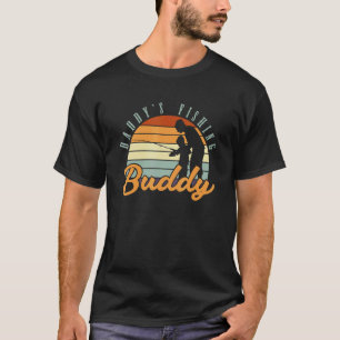 Fishing Buddy Fisherman Son Dad Fathers Day Retro  T-Shirt