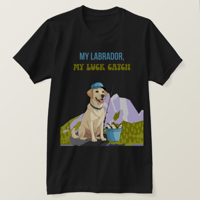 Fishing Buddy – Labrador Retriever Edition T-Shirt (Design Front)