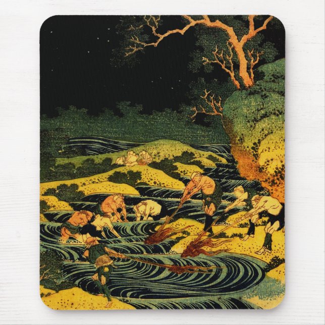 Fishing by Torchlight in Kai Province Mouse Pad (Front)