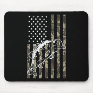 Fishing Camo American Flag B Patriotic Women Men K Mouse Pad