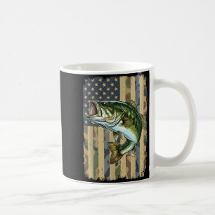 Fishing Camo US American Flag B Fish Fisherman Coffee Mug
