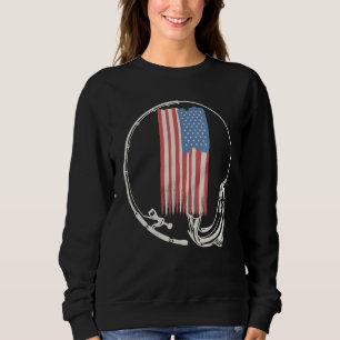 Fishing Camouflage US American Flag Bass Fish Fish Sweatshirt