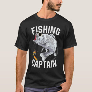 Fishing Captain Largemouth Bass Fisherman Fathers T-Shirt