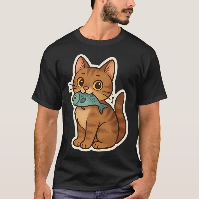 Fishing Cat T-Shirt (Front)