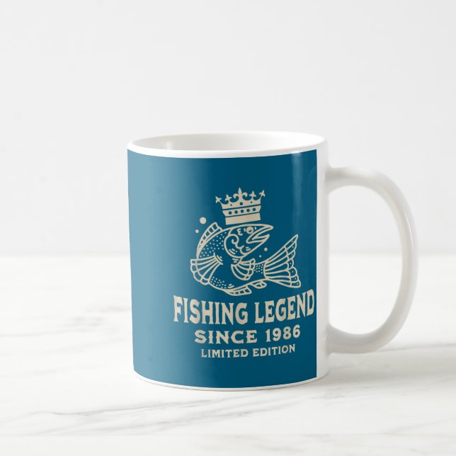 Fishing Catching Fish Legend Since Design Coffee Mug (Right)