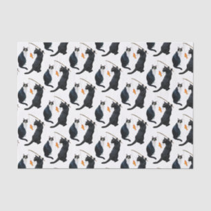 Fishing Cats Tissue Paper