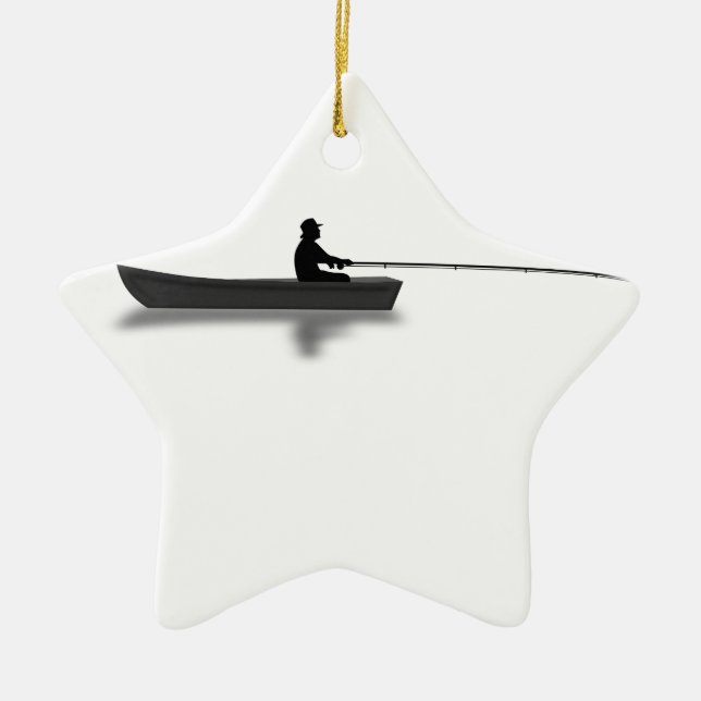 Fishing Ceramic Ornament (Front)