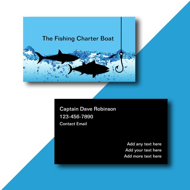 Fishing Charter Boat Captain Business Cards (Creator Uploaded)