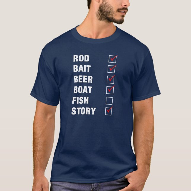 FISHING CHECK OFF LIST FUNNY T-SHIRT (Front)