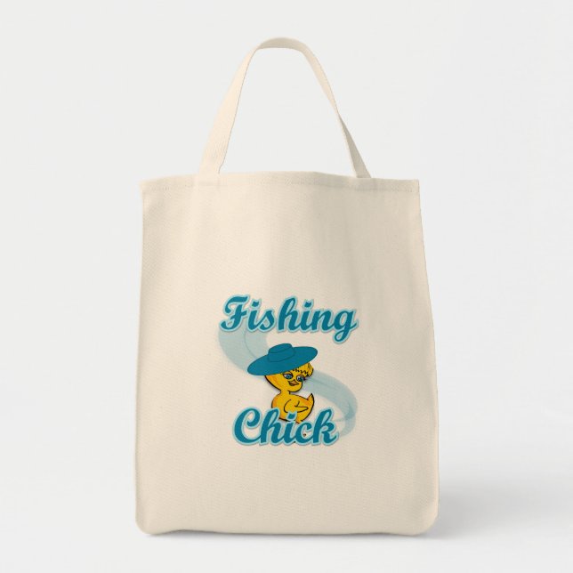Fishing Chick #3 Tote Bag (Front)