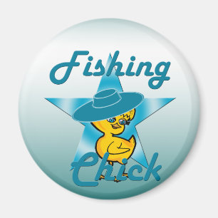 Fishing Chick #7 Magnet