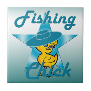 Fishing Chick #7 Tile