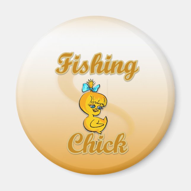 Fishing Chick Magnet (Front)