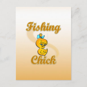 Fishing Chick Postcard
