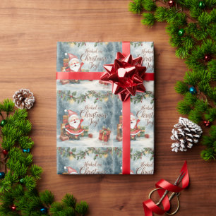 Fishing Christmas for fishing lovers with Santa Wrapping Paper