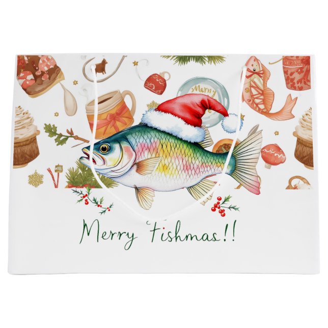 Fishing Christmas Gift bag  (Front)