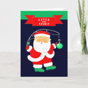 Fishing Christmas Holiday Card