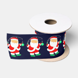 Fishing Christmas Holiday Gift Satin Ribbon
