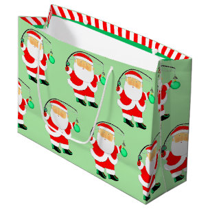 Fishing Christmas Holiday Large Gift Bag