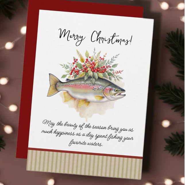 Fishing Christmas Invites (Celebrate the holiday season with our Fishing-Themed Christmas Cards collection! )