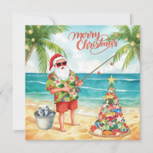 Fishing Christmas themed for Fishing Lovers Holiday Card