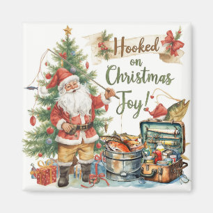 Fishing Christmas themed Magnet