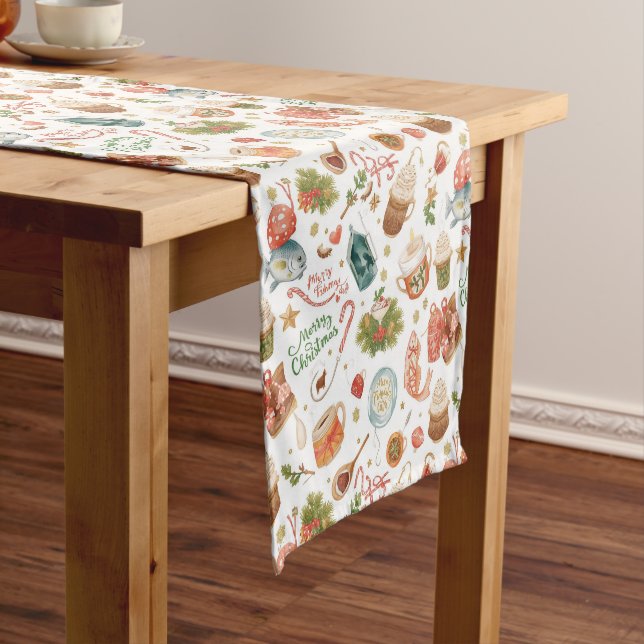 Fishing Christmas themed  Short Table Runner (In Situ)