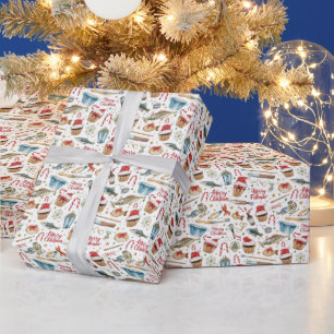 Fishing Christmas themed Wrapping Paper