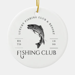 Fishing Club Ceramic Ornament