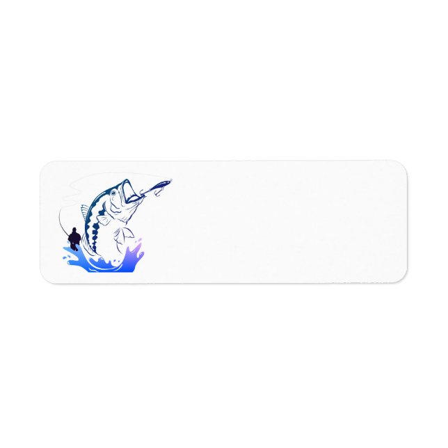 Fishing Club Template Return Address Label (Front)