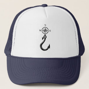 Fishing Compass Rose Trucker Hat