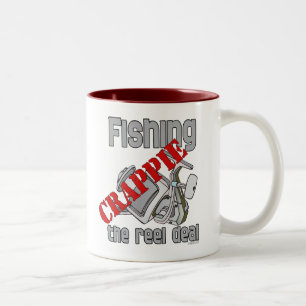 Fishing Crappie The Reel Deal Serious Fishing Two-Tone Coffee Mug
