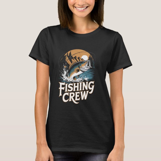Fishing Crew Fishermen vintage Catch Fish T-Shirt (Front)