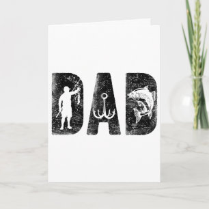 Fishing Dad Birthday Clic Bold Font Fish Daddy Card